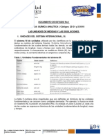 Documento de Estudio No. 1. Unidades de Medidas y de Concentracion de Soluciones