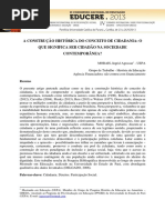 A CONSTRUÇÃO HISTÓRICA DO CONCEITO DE CIDADANIA