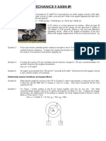 Engineering Mechanics Ii Assn #1: Ans: 125 Rad/sec 19.89 Rev/sec 1193.66 RPM