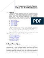 Prinsip Pendekatan Metode Teknikstrategi Dan Model Pembelajaran