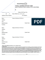 International Form For Background Screening