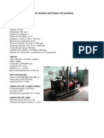 Datos Técnicos Del Banco de Pruebas