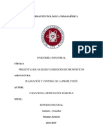 Preguntas de Análisis y Ejercicios de Pronósticos