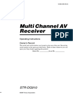 Multi Channel AV Receiver: STR-DG910