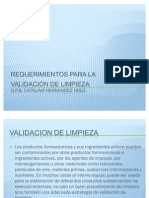 Validación de Limpieza