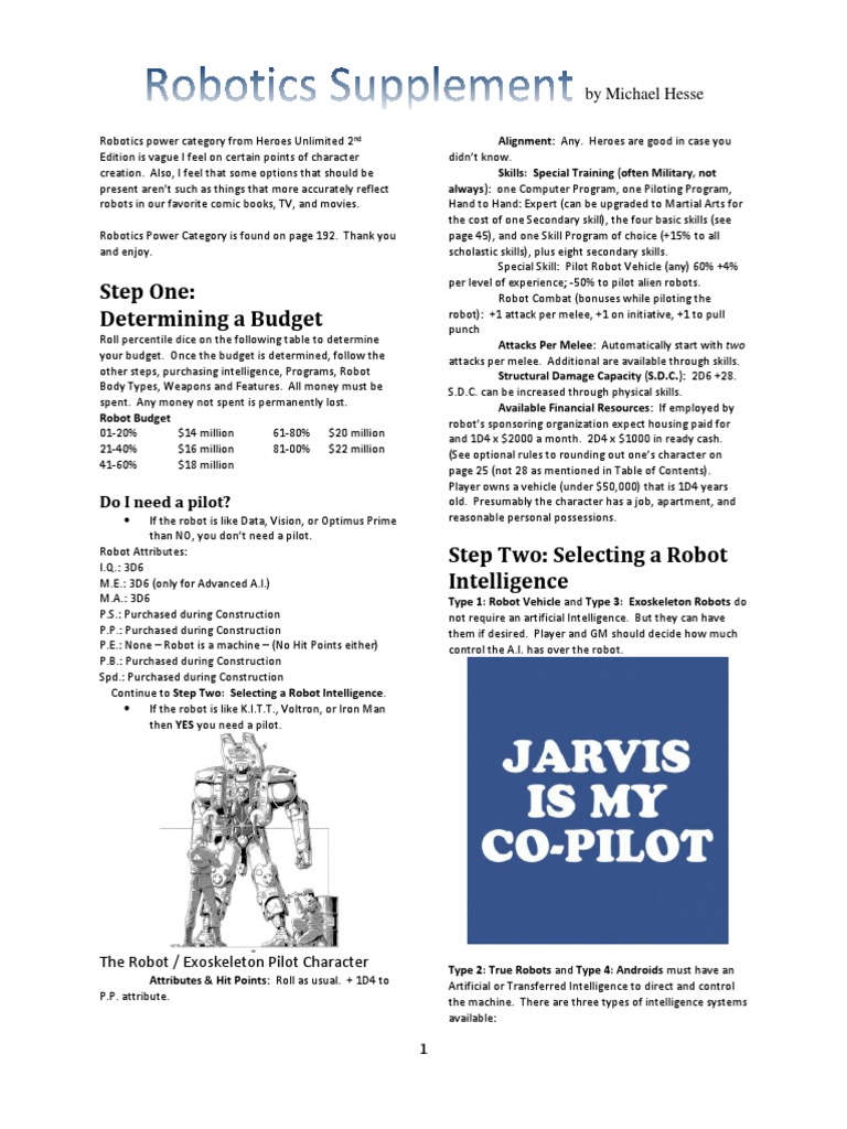 Hesse's Guide to Robotics Creation | PDF | Robot | Robotics