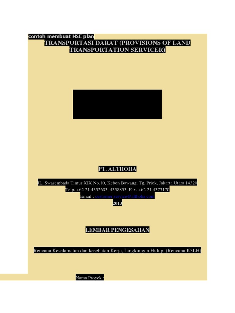 contoh membuat HSE plan.docx