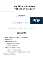PyCon UK 2007 PyQt and QT Designer