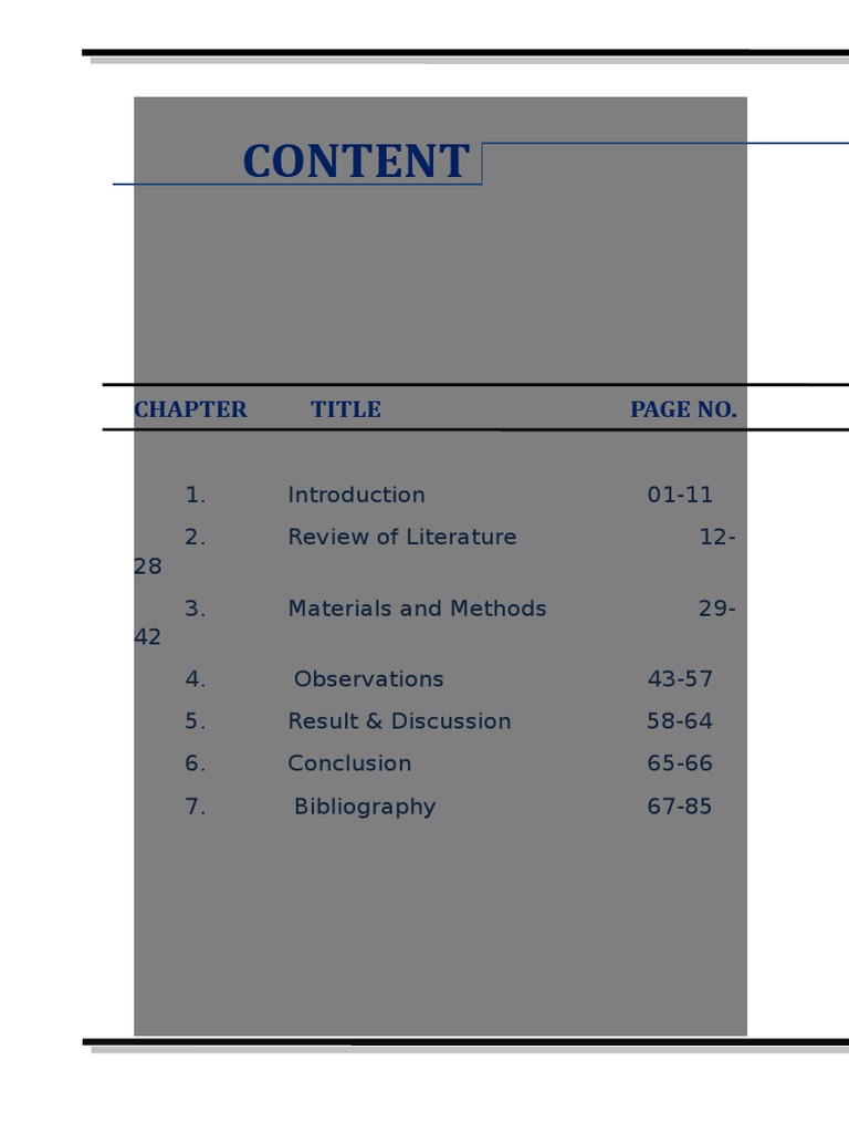 Content: Chapter Title Page No | PDF | Books