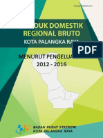 PDRB Menurut Pengeluaran Kota Palangka Raya 2012-2016