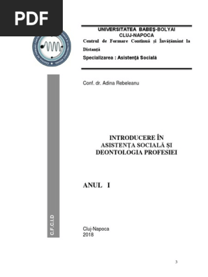 Introducere In AsistenÈ›a SocialÄƒ È™i Deontologia Profesiei