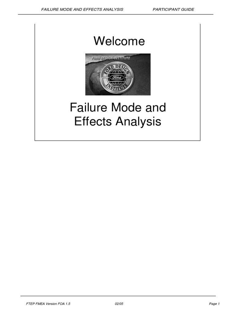 Ford FMEA Participant Guide Overview | PDF | Reliability Engineering ...
