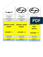 General Work Permit Tool Box Talk Daily Meryal Volume - 2 General Work Permit