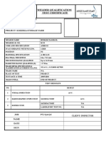 Welder Qualification Test Certificate: Petrojet