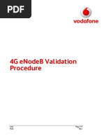 4G ENodeB Validation Procedure