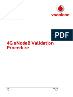 4G ENodeB Validation Procedure