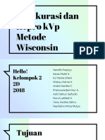 Uji Akurasi Dan Repro KVP Metode Wisconsin - Kelompok 2 - 2D