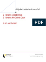 To Learn: 1. Mohr-Coulomb Model (Review & Revision From Advanced Soil Mechanics Course)