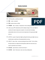 Japanese Gas Heater Controls