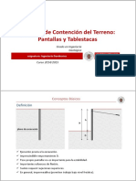 Tema 2d. - Sistemas de Contencion Del Terreno - Pantallas