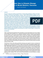 Groundwater Use in Climate Change Adaptation in Moshi District, Tanzania