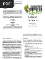 Programa Acampamento Raizes 2018