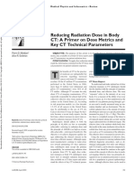 Reducing - Radiation Dose in Body CT A Primer On Dose Metrics and Key CT Technical Parameters PDF