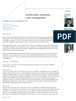 Decennial Liability in Construction Contracts - Recommendations For Risk