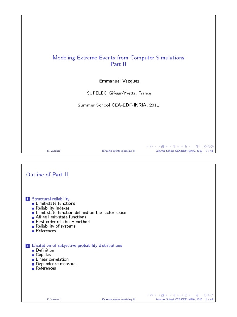 Modeling Extreme Events From Computer Simulations | PDF | Correlation ...