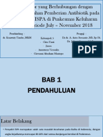 Faktor-Faktor yang Berhubungan dengan Tingkat Kepatuhan Pemberian Antibiotik pada Balita dengan ISPA di Puskesmas Keluharan Tomang Periode July – November 2018