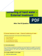 Softening hard water externally