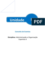 Administração e Oraganização Esportiva - Unidade 1