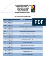 Calendário Acadêmico 2019.1