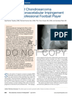 Femoral Head Chondrosarcoma Causing Femoroacetabular Impingement in An Adult Professional Football Player