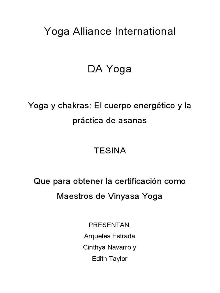 Yoga y Chakras Tesina Cert Yoga Master | PDF | Tantra | Diosa