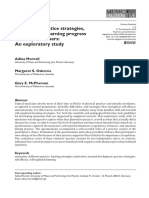 Evaluating Practice Strategies, Behavior and Learning Progress in Elite Performers: An Exploratory Study