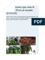 Los Alimentos Que Más Le Vende El Perú Al Mundo