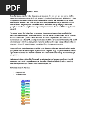 Penjelasan Lengkap Biosistematika Hewan Docx
