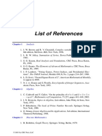 List of References: Analysis