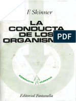 B. F. Skinner - La Conducta de Los Organismos
