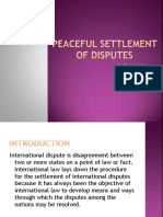 Peaceful Settlement of Disputes