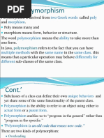 Polymorphism: Two Greek Words Poly Morphism