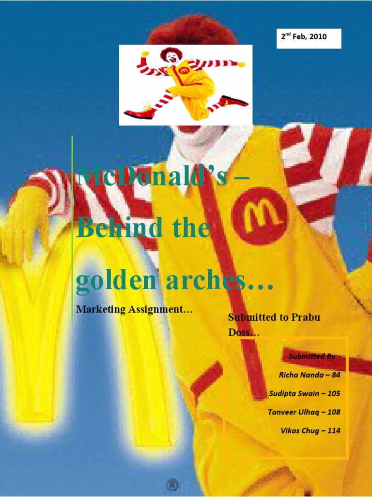 Mcdonald'S - Behind The Golden Arches : Submitted To Prabu Doss ...