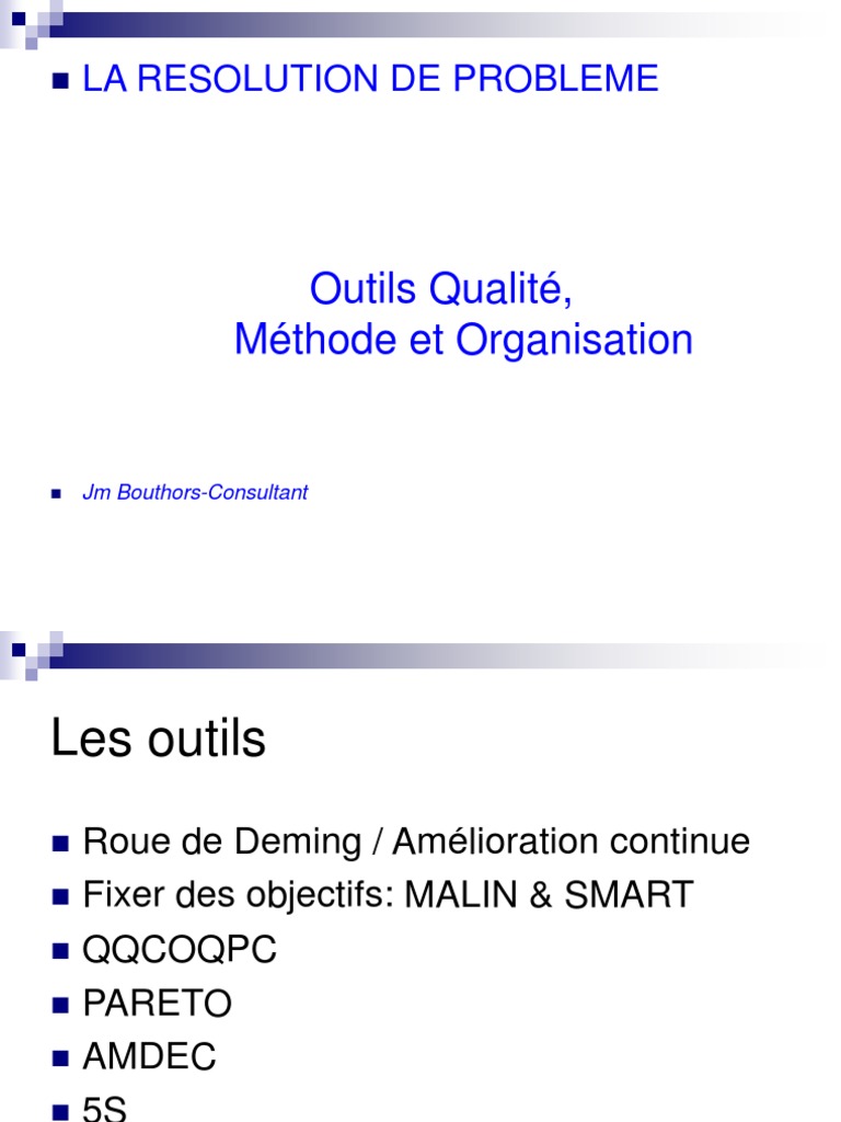 Outils Qualité | PDF | Planification | Business