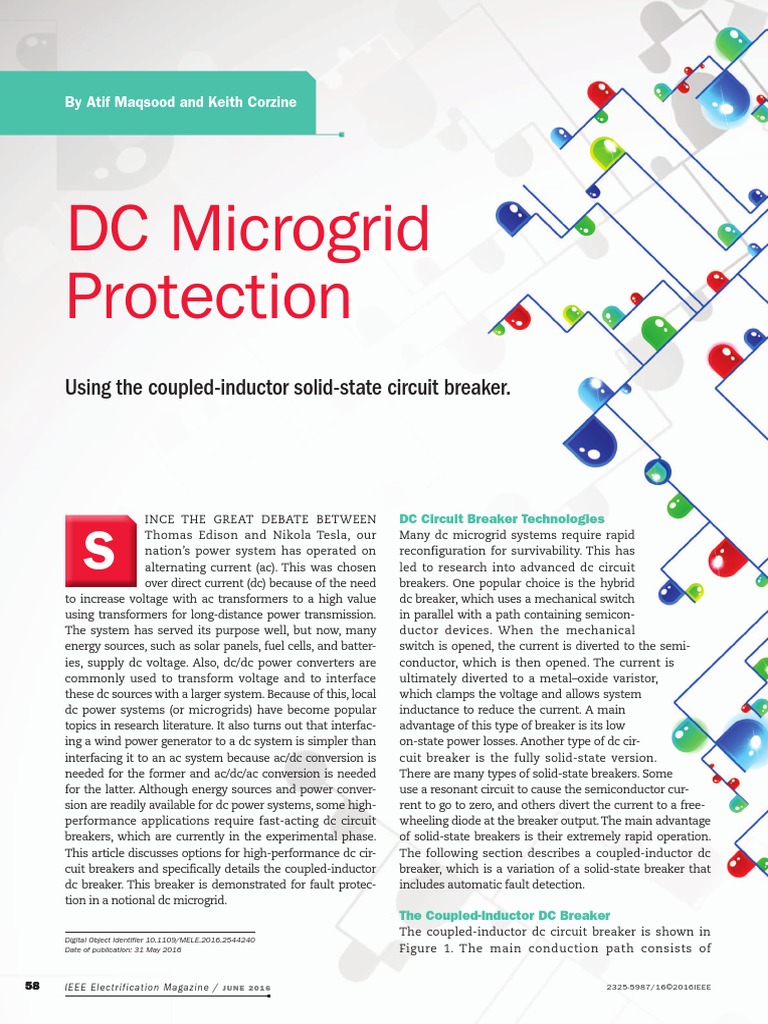 DC Microgride Protection | PDF | Direct Current | Alternating Current