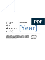 (Type The Documen T Title) : (Year)