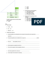 Name: Class:: Daily Test 1 No Quantities Units