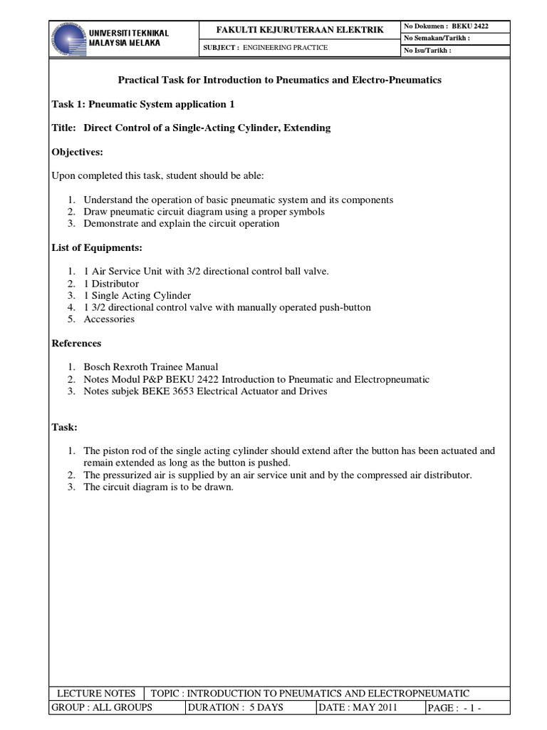Intro to Pneumatics & Electro-Pneumatics | PDF | Pneumatics | Valve