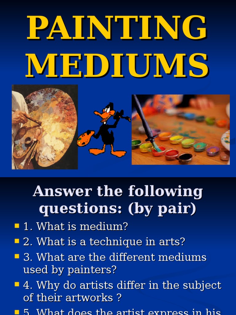Exploring Painting Mediums and Techniques PDF Acrylic Paint Paintings