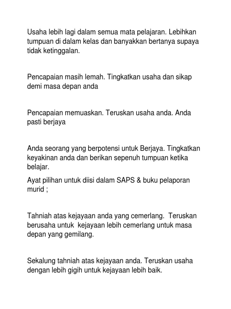 Contoh Ulasan Guru